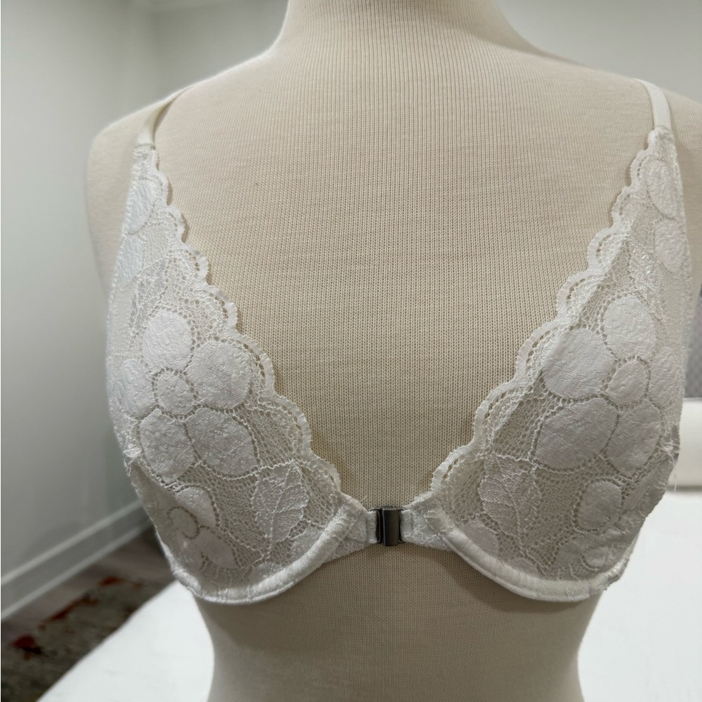 Elegant White Lace Bra